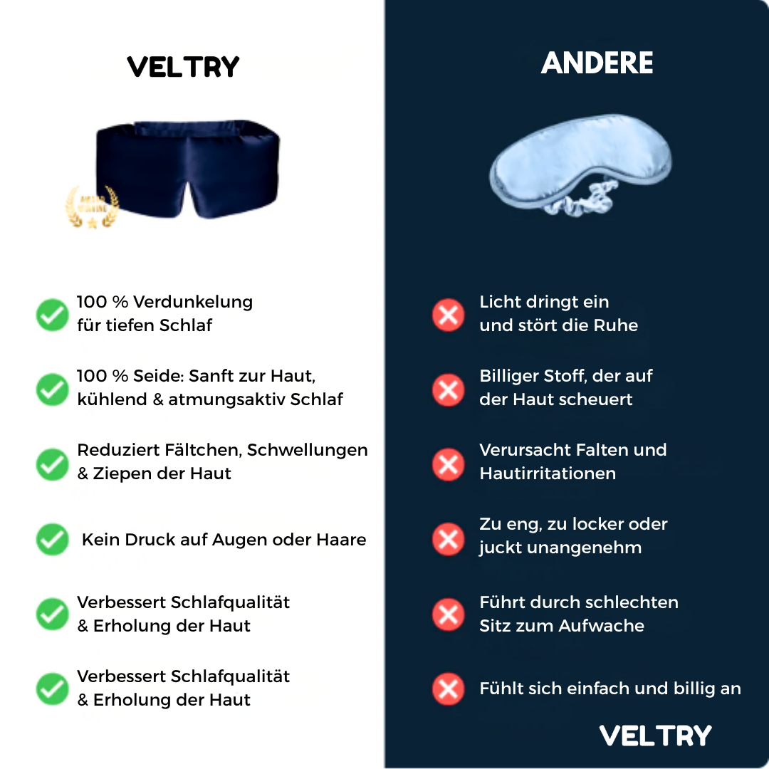 100% Seiden Schlafmaske | Tiefer schlafen. Strahlend aufwachen. - Alenmo