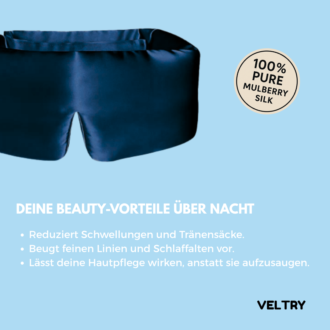 100% Seiden Schlafmaske | Tiefer schlafen. Strahlend aufwachen. - Alenmo 