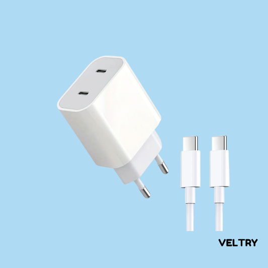 AeroFlow™ 40W Dual USB-C Fast Charger - Alenmo 